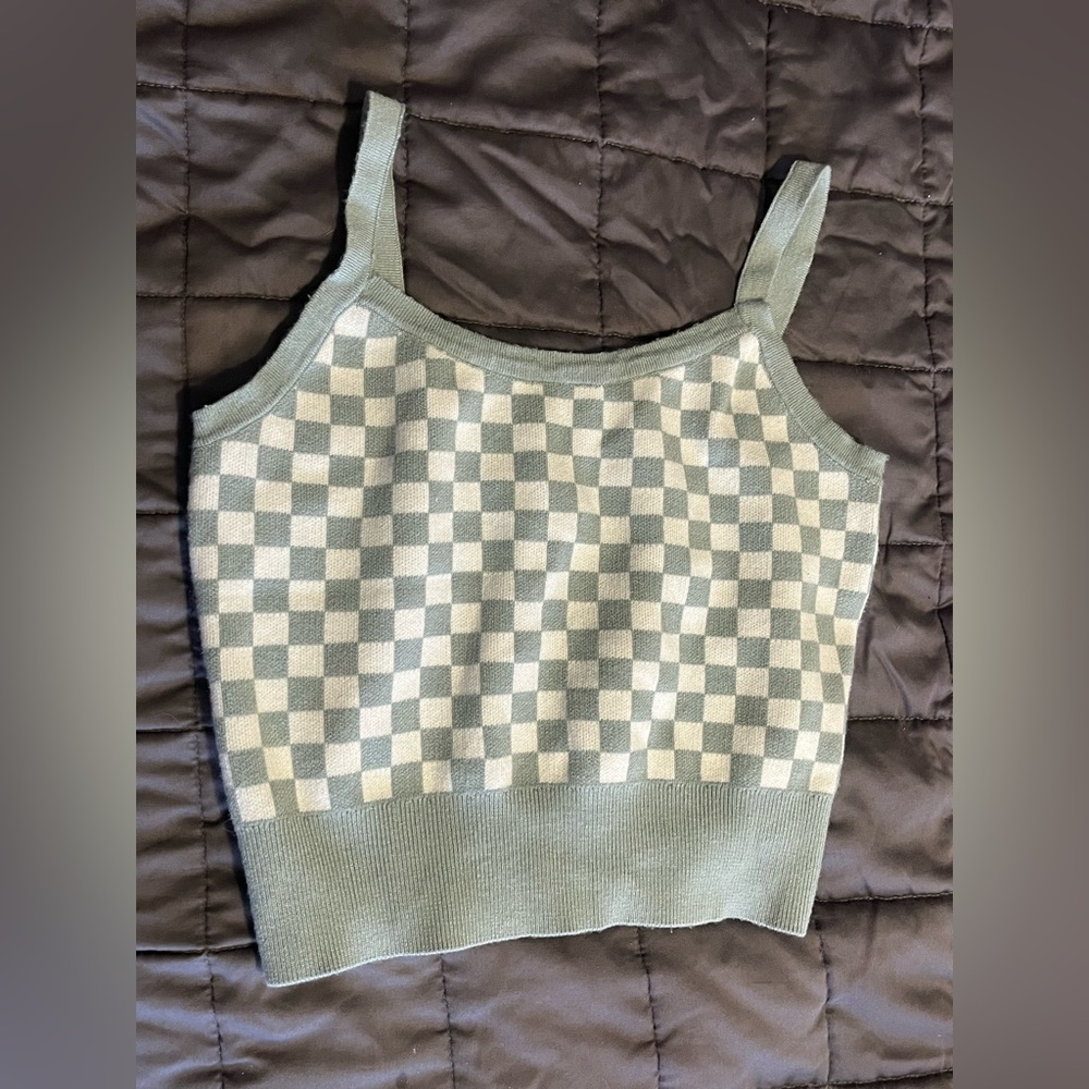 Checker tank top